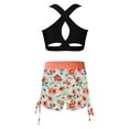 thumbnail image 2 of Sholeno Girls' 2Piece Boyshort Tankini Swimsuit Sleeveless Crop Tank Top with Shorts Sets Swimming Orange 8, 2 of 7