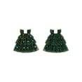 thumbnail image 2 of RUINIXCW Toddler Baby Girl Christmas Tree Dress Outfit Kids Girl Flying Sleeve Poms Decor Shinny Star Tutu Tulle Dress Little Girls Summer Fall Cake Smash Party Dress, 2 of 9