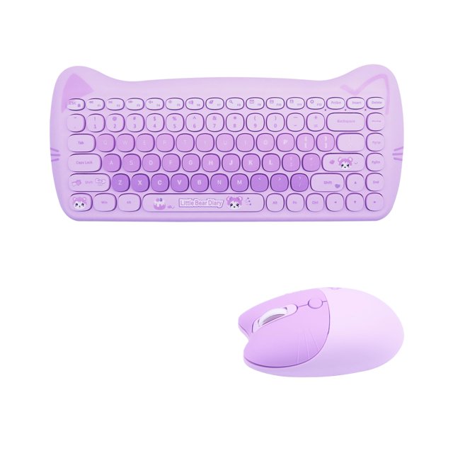 Combo de teclado y ratón TZbbl Cute Cat 2.4G USB inalámbrico