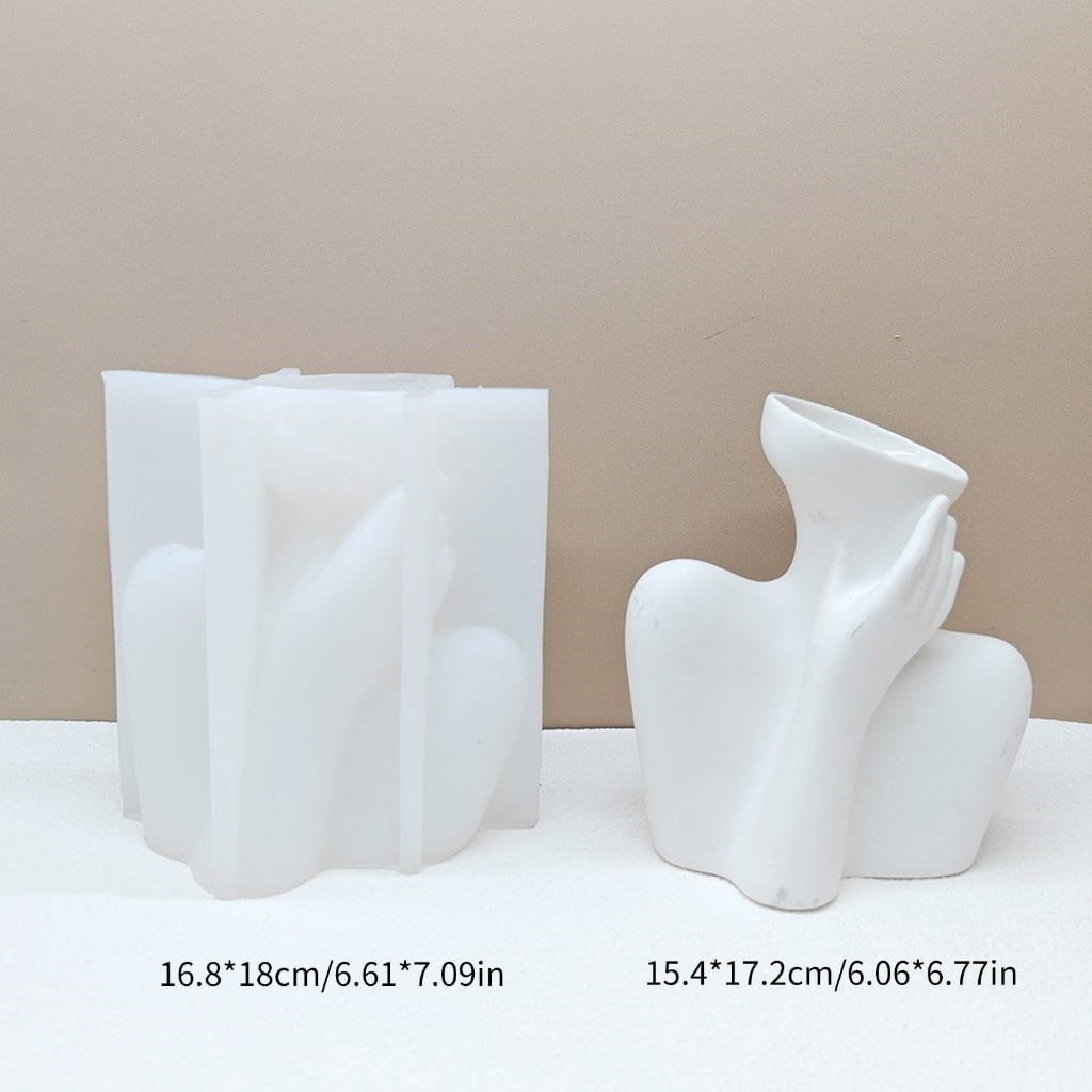 Women Gypsum Silicone Mold DIYs Succulent Concrete Flower Pots Vase Plaster Cement Mold Pen Candle Holder Molds Decors