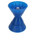 thumbnail image 1 of Rouleau d'arrêt d'étrave de bateau de 4 pouces avec arbre de 1/2 pouce, ensemble de rouleaux de remorque bleus en PU résistant aux rayures pour yachts, 1 of 4
