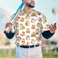 thumbnail image 5 of Easygdp Kawaii Shiba Dog Mens T-Shirts Baseball Vintage Fashionable Lightweight Casual Crew Neck Slim Fit with Long Sleeves-Large, 5 of 7