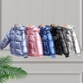 thumbnail image 3 of Godderr Boys Girls Winter down Coats for Kids Toddler Thick Warm Hooded Cotton Outerwear Jacket Baby Snowsuit Jackets Outerwear for 1-7Y, 3 of 6