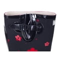 thumbnail image 3 of Women Rubber Rain Boots with Cotton Lining, Red Flower Matte Design, 3 of 3