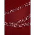 thumbnail image 7 of TiaoBug Womens Rhinestone Lyrical Dance Costume Sleeveless Modern Contemporary Asymmertical Dress Burgundy S, 7 of 7