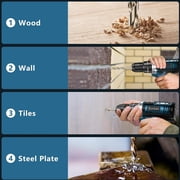 DEISNGB 21V Cordless Power Drill Set, Power Drill Driver Kit with 2 Lithium-ion Battery and Charger, 3/8-Inch Keyless Chuck, 2 Variable Speed, 25+3 Position and 25pcs Drill/Driver Bits