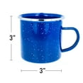 thumbnail image 2 of ASR Outdoor 11.75oz Stainless Steel and Enamel Coffee Mug Camping Essentials, Classic Speckled Blue, 2 of 5