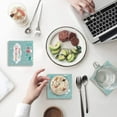thumbnail image 1 of FMSHPON Merry Christmas Set of 4 Coaster for Drinks, Absorbent Ceramic Stone Coasters Cup Mat with Cork Base for Home Kitchen Room Coffee Table Bar Decor, 1 of 4