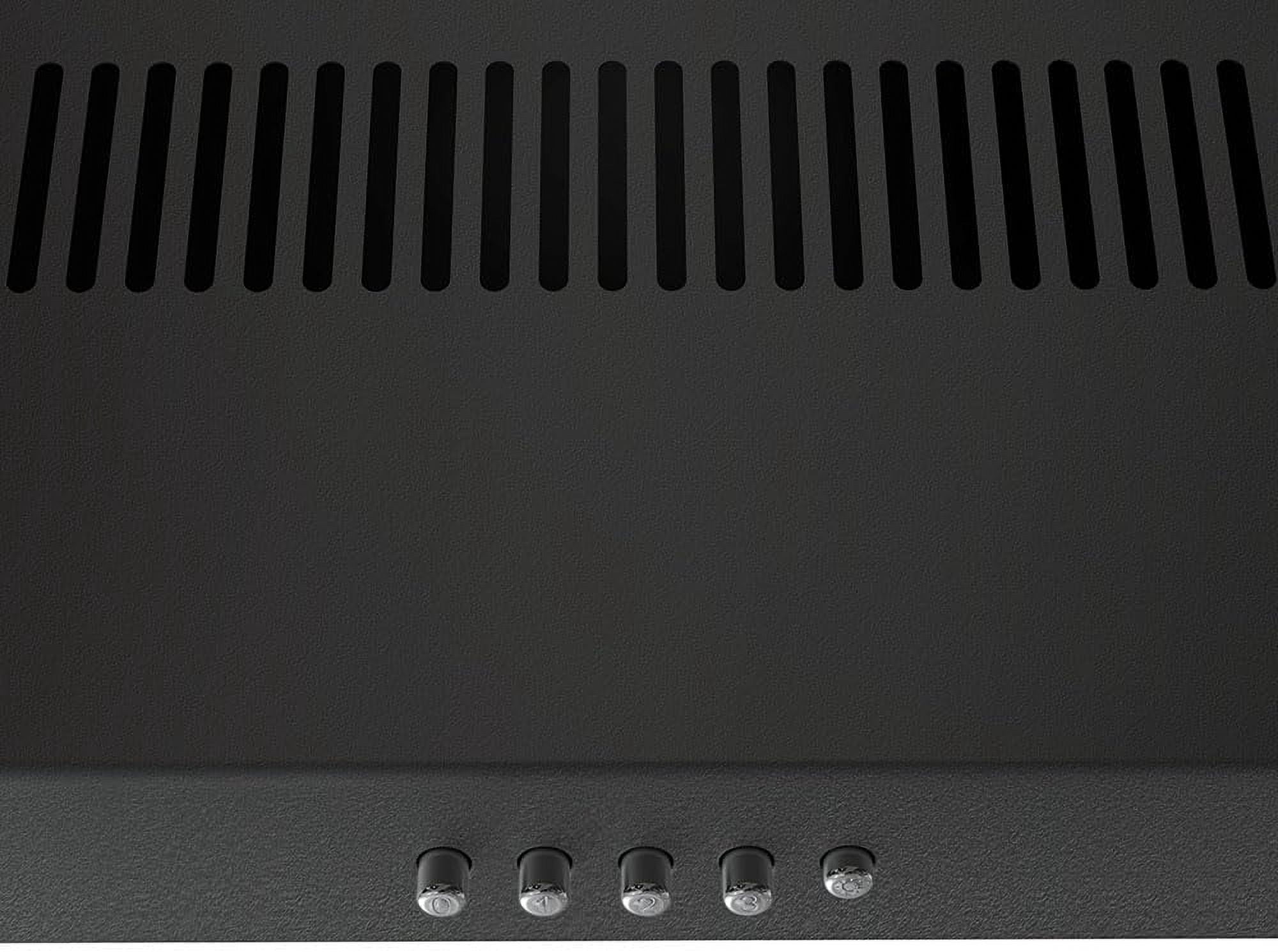 Streamline 30 in. Castellaro Ductless Undermount Range Hood in Grit Black with Mesh Filters, Push Button Control, LED Light