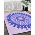 thumbnail image 2 of Ahgly Company Indoor Rectangle Patterned Pale Lilac Purple Area Rugs, 7' x 9', 2 of 6