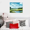 thumbnail image 4 of COMIO  USA Golf Course Wall Art TPC Sawgrass Golf Course Pictures Canvas Prints Golf Wall Decor for Living Room Bedroom Bathroom Home Decorations, 4 of 4