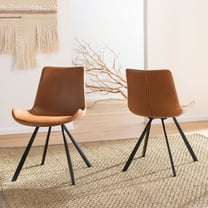 SAFAVIEH Terra Mid Century Modern Dining Chair, Set of 2, Cognac