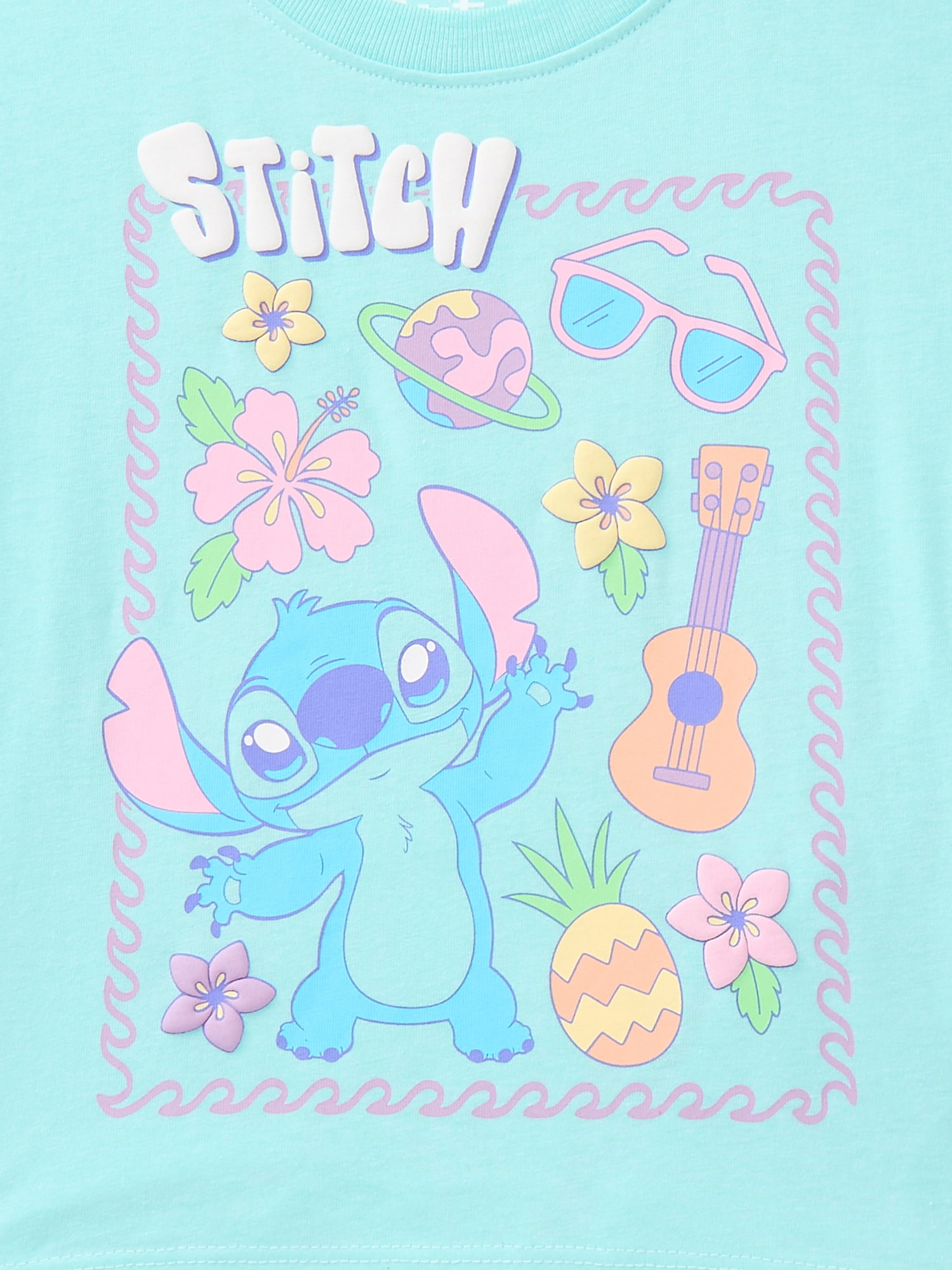Stitch Toddler Girls Graphic Tee and Bike Shorts Set, 2-Piece, Sizes 12M-5T