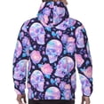 thumbnail image 7 of Honeii crystal Skull flower Pattern Mens Hoodies Men's Loose Sleeve Sweatshirt,Pullover Hooded Sweatshirt for Men,Essentials Hoodie-Large, 7 of 7