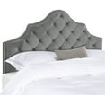 thumbnail image 2 of SAFAVIEH Arebelle Rustic Glam Tufted Headboard with Nail Heads, Full, Pewter, 2 of 4