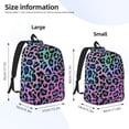 thumbnail image 4 of Balery Rainbow Animal Skin Vintage Canvas Backpack for Men and Women - Large Capacity, Durable Travel Laptop Bag for School, Work, Hiking, and Outdoor Activities, 4 of 7