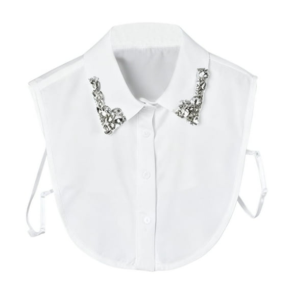 Red Christmas Plaid Rhinestone Detachable Collar, Rhinestone Fake Collar Faux Collar Women Detachable Fake Collar (A)