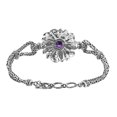 thumbnail image 4 of BALI LEGACY Amethyst  925 Sterling Silver Flower Bracelet for Women Jewelry Birthday Christmas Gifts Size 7.25" Ct 1.97, 4 of 5