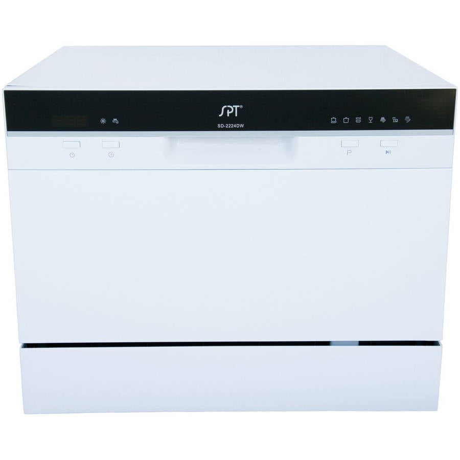 Sunpentown Delay Start Countertop Dishwasher 2220 Series White