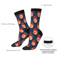thumbnail image 4 of Cauagu American Football and Fire Flames Print Crew Socks for Women and Men,Adult Athletic Running Socks 1-Pair Sports Socks Work Gear Socks with Moisture Wicking, 4 of 6