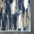 thumbnail image 3 of Abani Porto Collection Area Rug Mid Century Modern Bedroom Living Room Decor Floor Rug 2 x 3 Blue Brown, 3 of 8