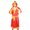 Red Yellow, variant on Joernso Men Long Sleeve Waist Belt Competition Training Muay Thai Boxing Robe Uniform
