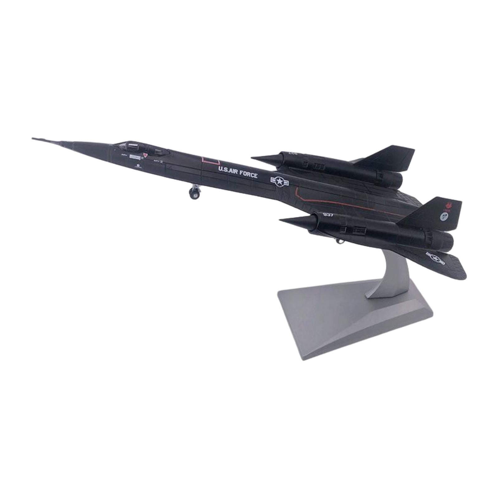 Alloy Diecast 1:144 Blackbird 71A Fighter with Display Stand,Metal Plane Model for Shelf Office Desktop Room Ornaments