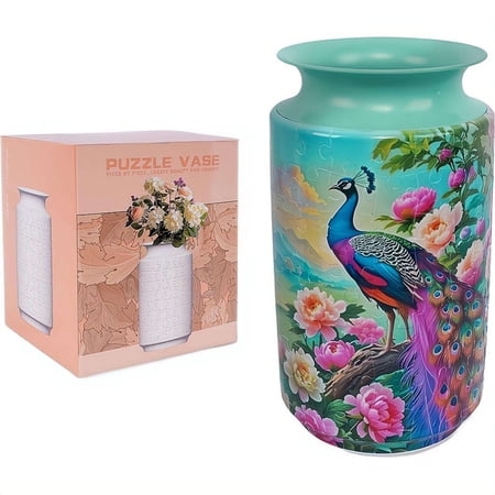 3D Puzzles Vase for Adults,152 Pieces DIY Unique Jigsaw Puzzle Vase for Flower, Art Puzzles Gifts for Women,Mom,Birthday, 3D DIY House Warming Gift for Flower Arrangements and Home Decor