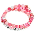 thumbnail image 6 of WORGEOUS  Valentines Day Accessories Jewelry Lover Heart Beaded Bracelet Pink, 6 of 8