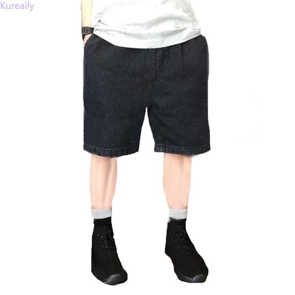 Kureaily Boys Workwear Jeans Retro Children's Summer Clothes Shorts 2 12 Years / 2-3 Years/ Little Kid (Black)