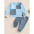 thumbnail image 5 of Aojekbee Baby Boy 2Pcs Fall Outfits Long Sleeve Pocket Henley Tops + Pants Set Spring Clothes, 5 of 10