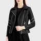thumbnail image 1 of Chaquetas y abrigos de piel sintética de manga larga sin capucha Chaqueta de piel fina de moda para mujer Abrigo corto Chaqueta de primavera y otoño Chaqueta de piel con capucha de manga larga Tops de, 1 of 6