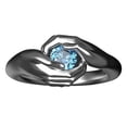 thumbnail image 3 of Manos Abrazando Anillos De Piedras Preciosas Azules Amor Creativo Para Siempre Anillo De Mano Para Mujeres Y Hombres Noticed AP006632-01, 3 of 6