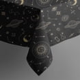 thumbnail image 5 of Black Gold Planet Moon Eye Pattern Square Tablecloth,Waterproof Square Table Cover,Wipeable Spillproof Washable Table Cover for Home Kitchen Party Decor 42"X42"(107x107cm), 5 of 6