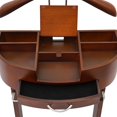thumbnail image 7 of Suit Valet Stand Wood Valet Stand for Man, Wooden Clothing Valet Stand with Contour Hanger, Tray, Trouser Bar, Tie Bar and Base, Mens Valet Stand for Entryway Office Living Room (Brown), 7 of 7