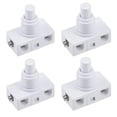 thumbnail image 5 of Uxcell U-F-O Tipo Lámpara Iluminación Control de Pie Latching ON/OFF Interruptor de Pie Nylon Blanco 4 Pcs, 5 of 5