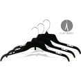 thumbnail image 2 of INTERNATIONAL HANGER, Matte Black Recycled Plastic Top Hanger, 100 Pack, 2 of 3