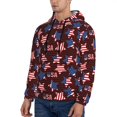 thumbnail image 3 of Wukai American Stars1 Print Men Hoodies Fleece Sweatshirts Long Sleeve Sweaters Pullover Fall Outfits Winter Clothes-Large, 3 of 7