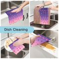 thumbnail image 2 of Yayeee 6 Pack Kitchen Dish Cloths Set for Washing Soft Drying Absorbent Microfiber Towels, Gradient Love, 2 of 9