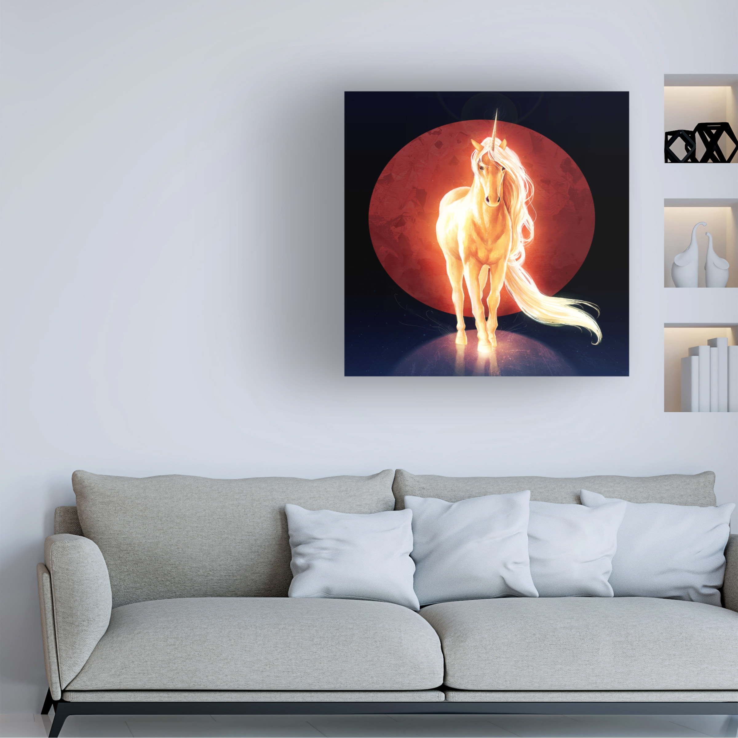 Trademark Fine Art 'Last Unicorn' Canvas Art by JoJoesArt