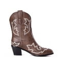 thumbnail image 5 of Leozcaa Cowboy Boots for Women Ankle Cowgirl Booties Wide Mid Calf Pointed Toe Western Short Booties, 5 of 9