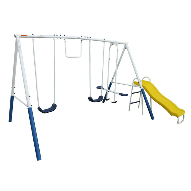 Xdp Recreation Blue Ridge Play Outdoor Backyard Playset Kids Swing Set W Slide Walmart Com Walmart Com