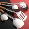 thumbnail image 4 of Yooshoverk Stainless Steel Kitchen Utensils, 5-Piece Heat-Resistant Cooking Set, Spatula and Ladle for Poolside BBQ and Outdoor Cooking, 4 of 9
