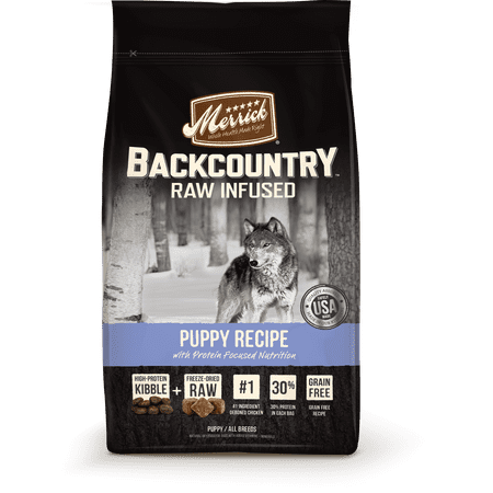 Merrick Backcountry Grain-Free Raw Infused Puppy Recipe Dry Dog Food, 22
