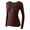 Dark brown, variant on L-2XL Plus Size Warm Bras Women's Fleece-Lined Thickened Base Layer Top Long Sleeve Autumn Winter Warm Clothing From China