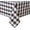Coffee and White, variant on 60 x 102 Inch Checkered Tablecloth Rectangle - Stain Resistant, Spillproof and Washable Gingham Table Cloth for Outdoor Picnic, Kitchen and Holiday Dinner, Black and White