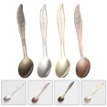thumbnail image 2 of 4pcs Forma de hojas Cucharas de café Acero inoxidable Scoops Vintage (color surtido), 2 of 7