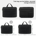thumbnail image 6 of Amerteer Laptop Bag for Men Women Slim Light Business Briefcase Messenger Bag Water Resistant Portable Computer Carrying Sleeve Case Hidden Handle Fits 14-15.4 Inch Laptop, 6 of 7