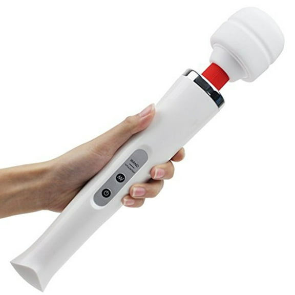 Rechargeable Wand Massager with 10 Powerful Speeds Personal Therapy Body Massager for Muscle Aches and Sports Recovery (White)