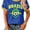 Blue, variant on 2026 Women's Soccer Cup Mexico Jersey Y2K V-Neck Graphic T-Shirt - Football Shirt Short Sleeve Streetwear Top for Summer - L